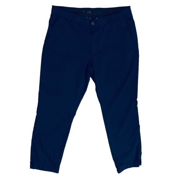 Under Armour Performance Golf Flat Front Men’s Blue Pants Size 38x32 - Picture 1 of 8